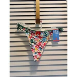 Back Talk Christmas theme ornament text words g-string thong women's sz 7 Large